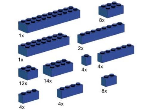 Assorted Blue Bricks