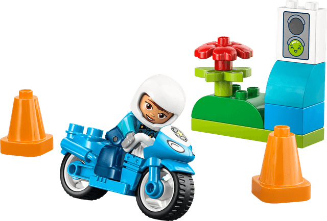 Blue Police Motorcycle