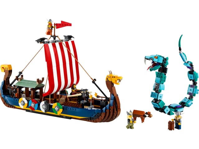 Viking Ship and the Midgard Serpent