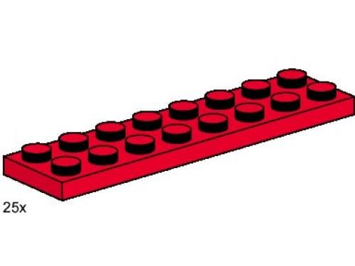 2 x 8 Red Plates