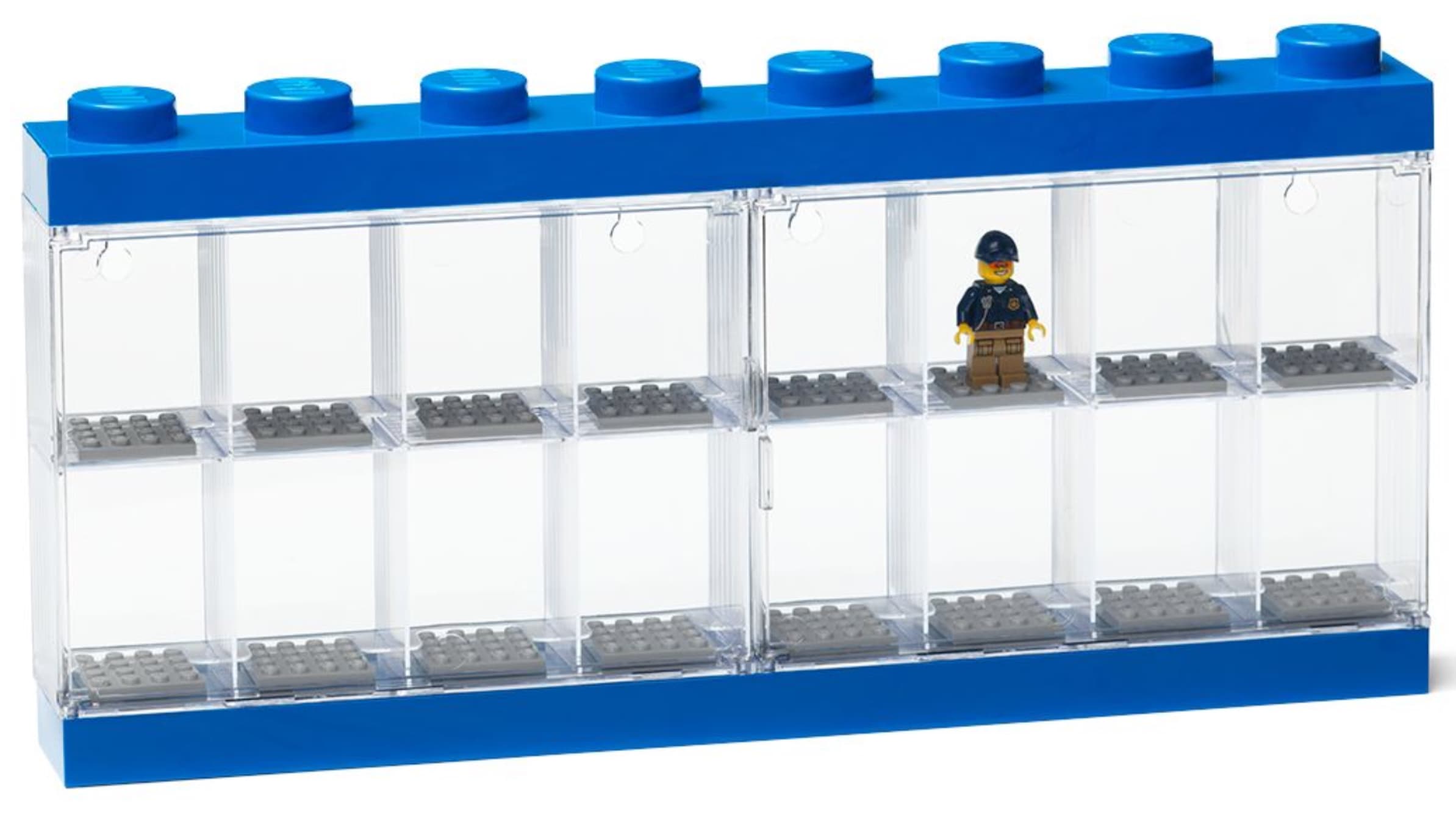 Minifigure Display Case 16 (Blue) — 1