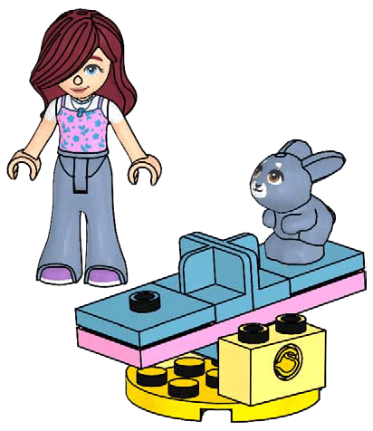 Paisley and Seesaw with Bunny — 1