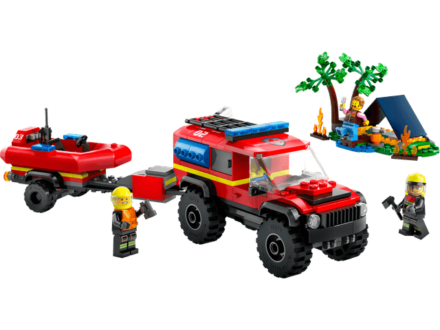 4x4 Fire Engine with Rescue Boat