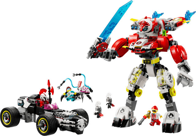 Cooper's Tiger Mech & Zero's Hot Rod Car