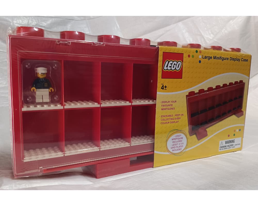 Minifigure Display Case Large Red — 1