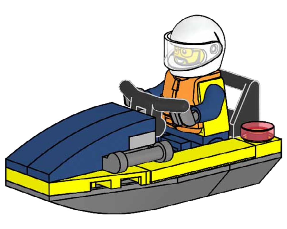 Policeman with Jetboat — 1