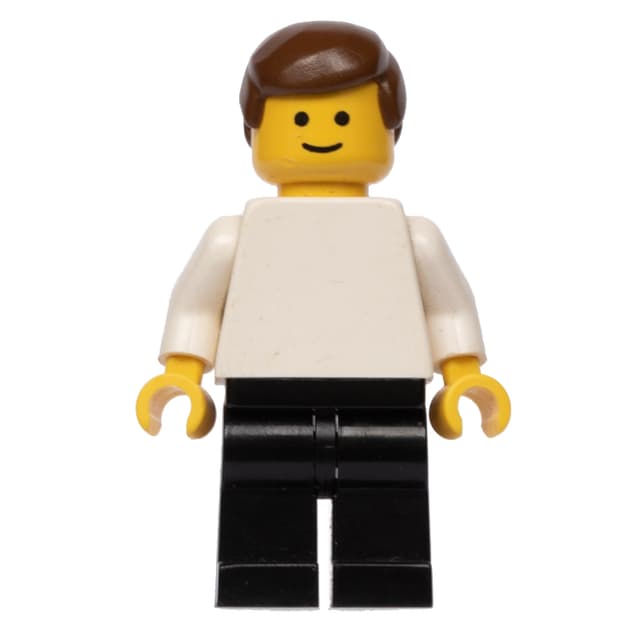 Man, White Torso, Black Legs, Brown Hair