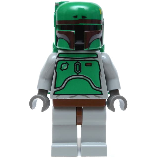 Boba Fett, Helmet and Jetpack, Light Gray Armor, Plain Legs