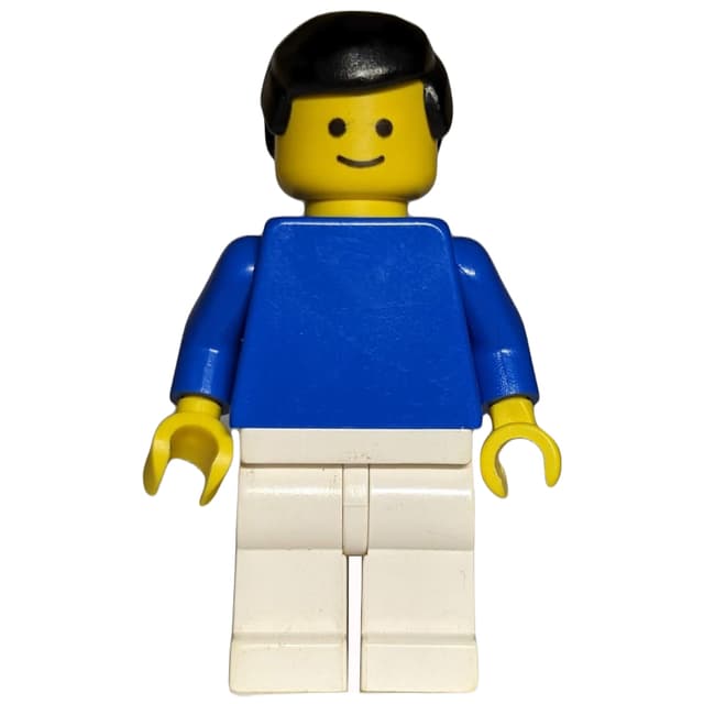 Man - Blue Torso, White Legs, Black Hair