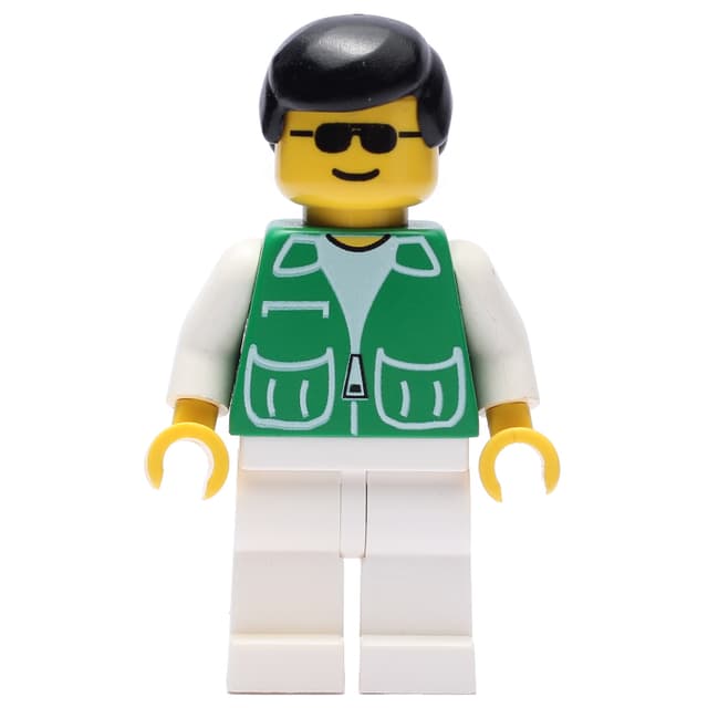 Man, Green Jacket, White Legs, Black Hair