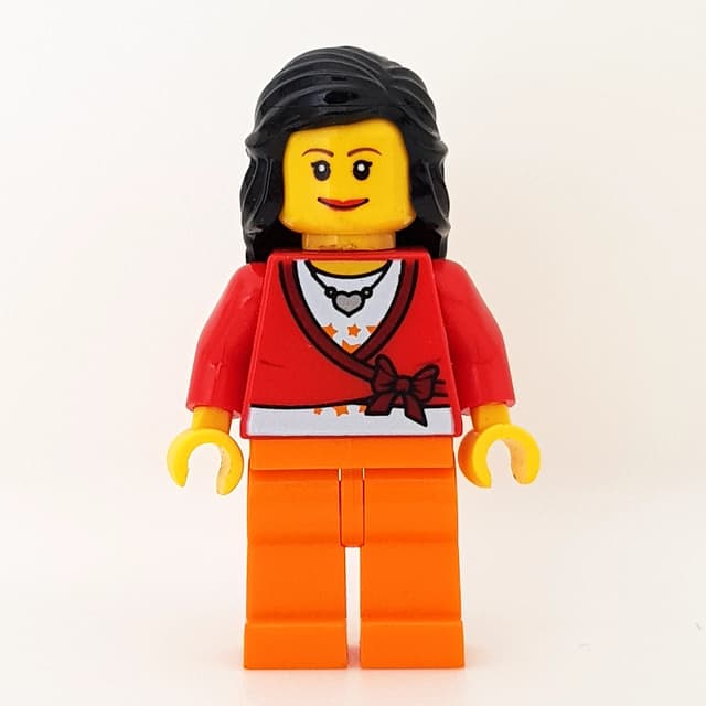 Red Torso, Orange Legs, Black Hair