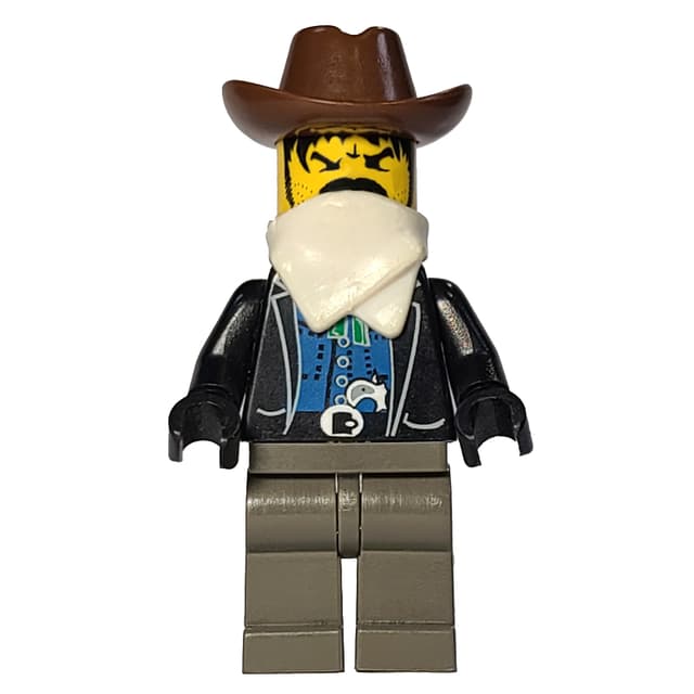 Bandit - Western, Black Jacket, White Handkerchief, Brown Hat