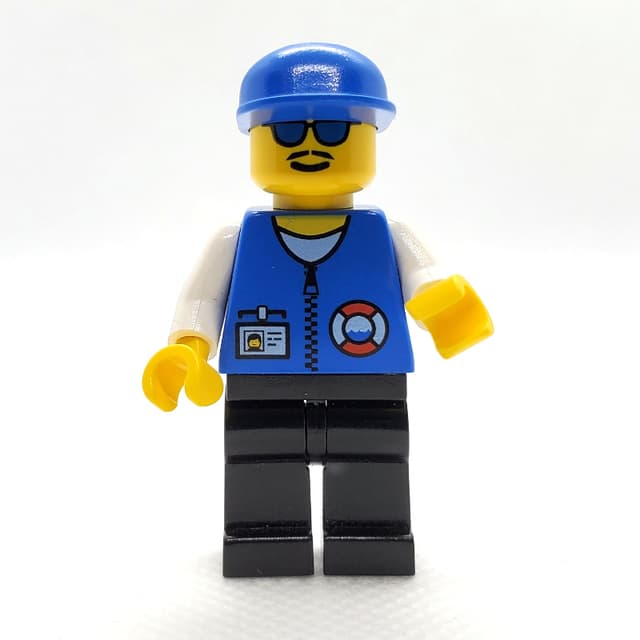 Coast Guard, Blue Jacket with Zipper and ID Badge, Blue Cap, Blue Sunglasses