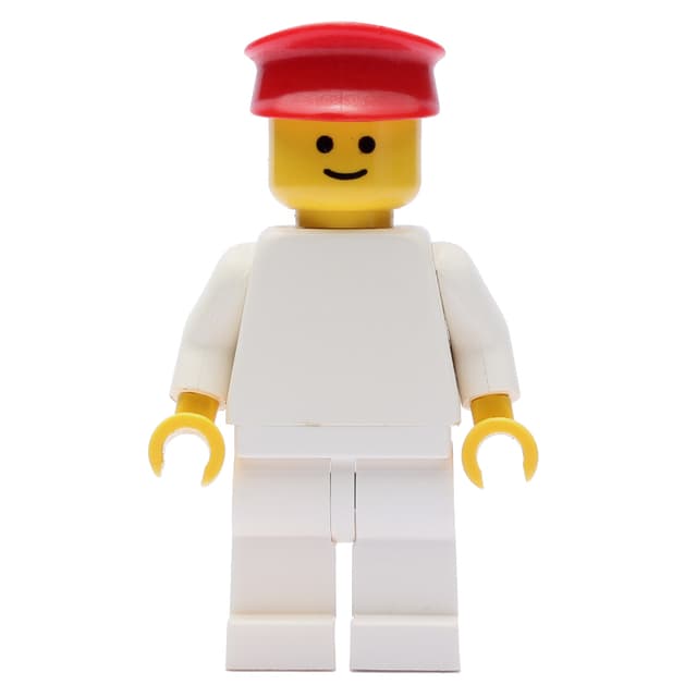 Man - White Torso, White Legs, Red Hat