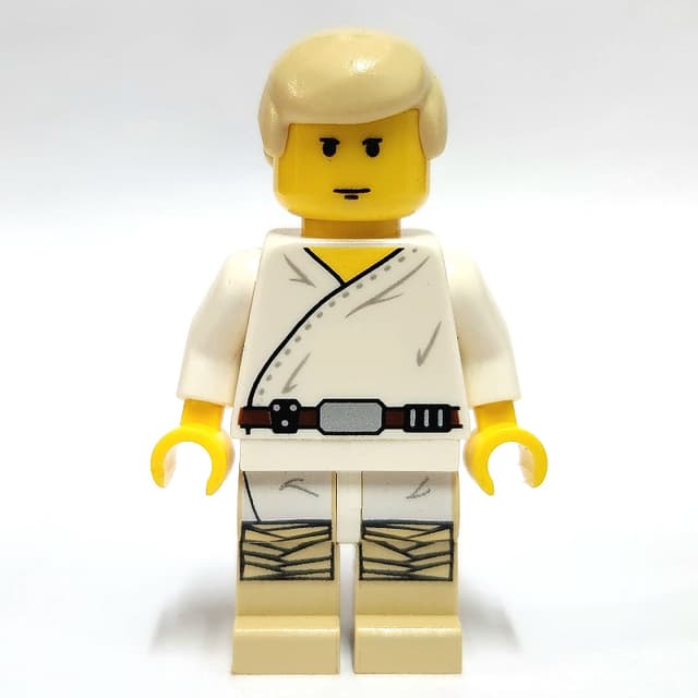 Luke Skywalker, White Robe, Yellow Skin (3626c Head)