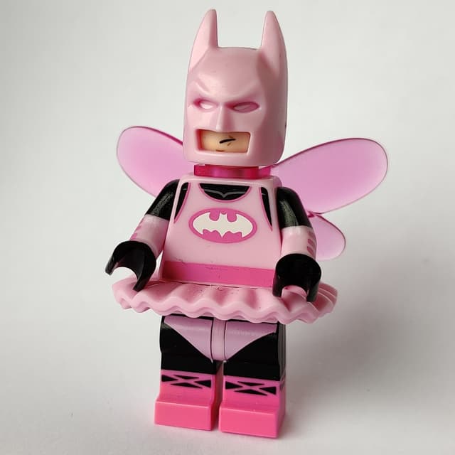 Batman, Bright Pink Suit, Bright Pink Cowl, Wings (Fairy Batman)