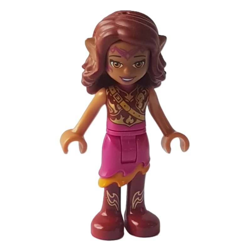 Azari Firedancer in Magenta and Gold Outfit with Belt over Torso