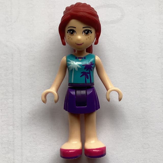 Mia - Medium Azure Top, Dark Purple Skirt