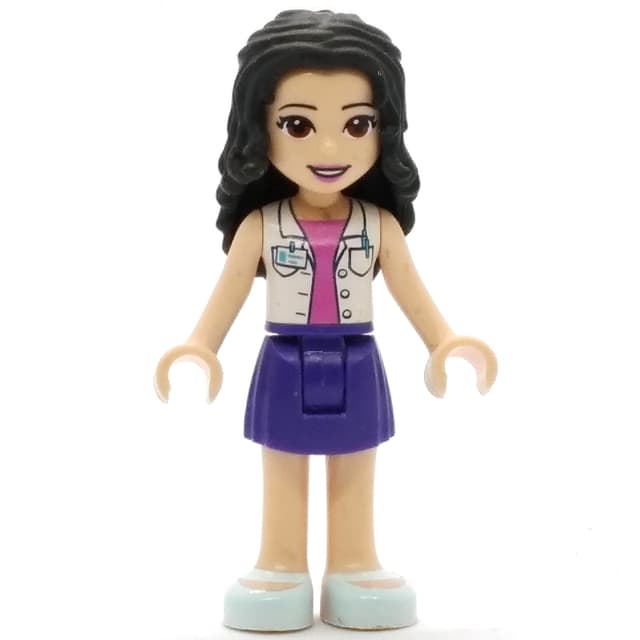 Emma - White Jacket, Dark Purple Skirt