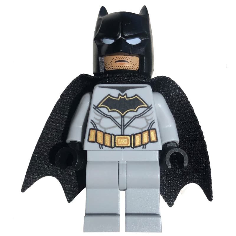 Batman, Light Bluish Gray Suit, Black Cape and Cowl, Black Head