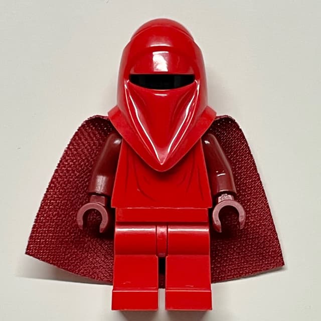 Royal Guard, Dark Red Hands, 19888 Cape, 3626c Head