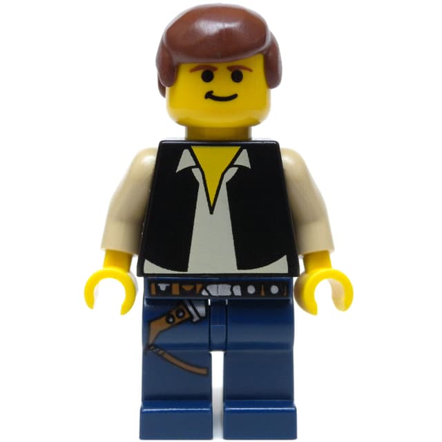 Han Solo, Black Vest, Yellow Skin, Dark Blue Legs