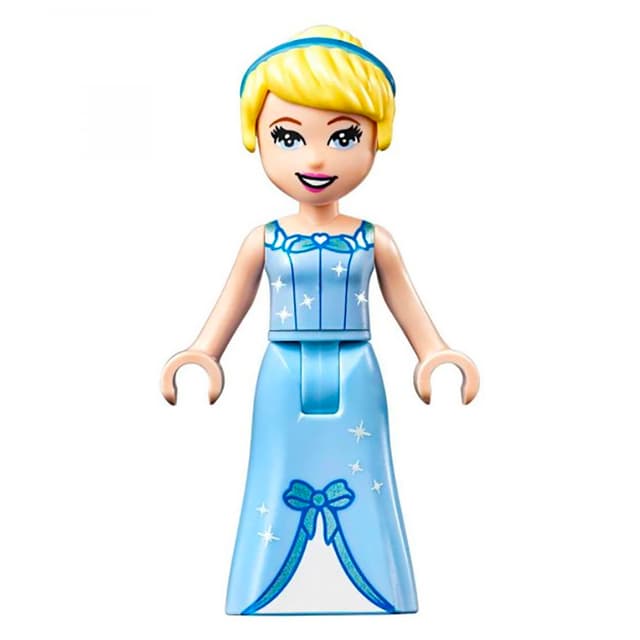 Cinderella - Bright Light Blue Dress, White Under-Dress - Thick Hinge