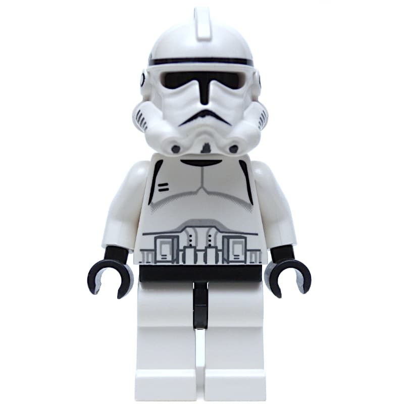 Clone Trooper, Phase II Armor, Plain Black Head, Neck Bracket