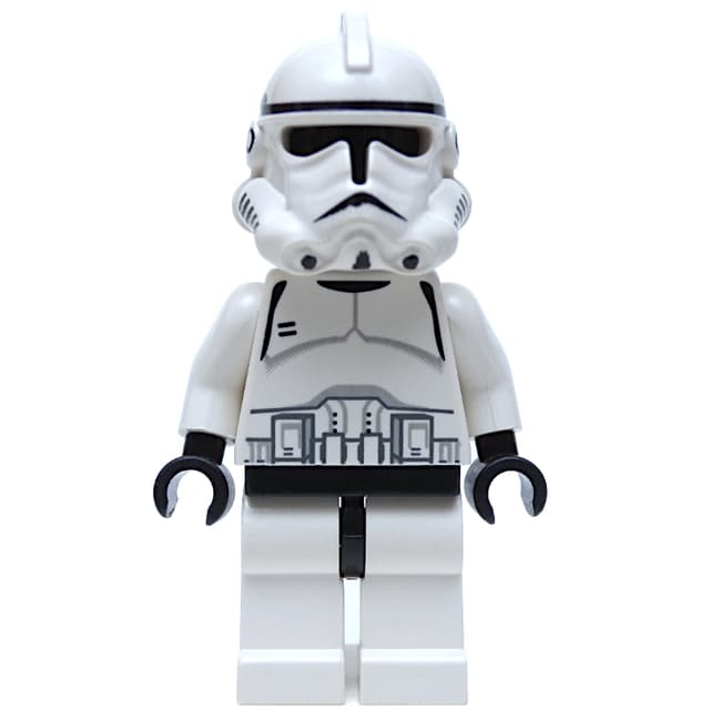 Clone Trooper, Phase II Armor, Plain Black Head, Neck Bracket