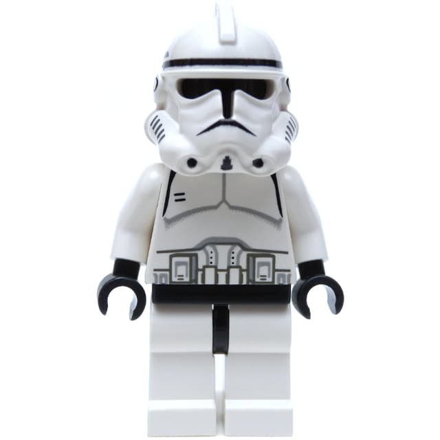 Clone Trooper, Phase II Armor, Plain Black Head, Black Mouth