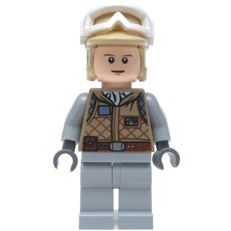 Luke Skywalker, Hoth Outfit, Tan Hat, Light Bluish Gray Legs