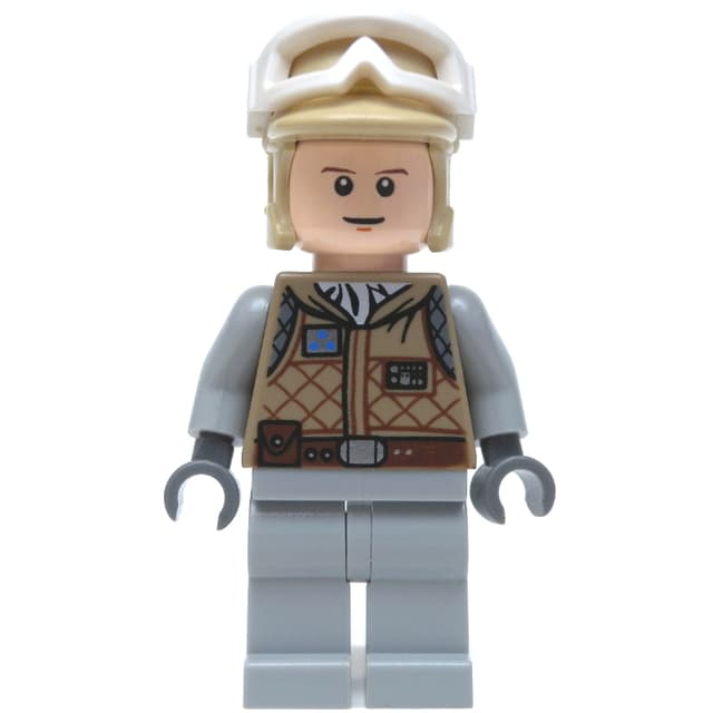 Luke Skywalker, Hoth Outfit, Tan Hat, Light Bluish Gray Legs