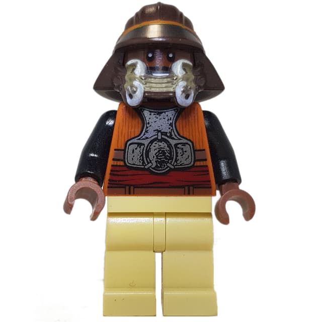 Lando Calrissian, Skiff Guard Disguise, Dark Brown Helmet, Tan Legs