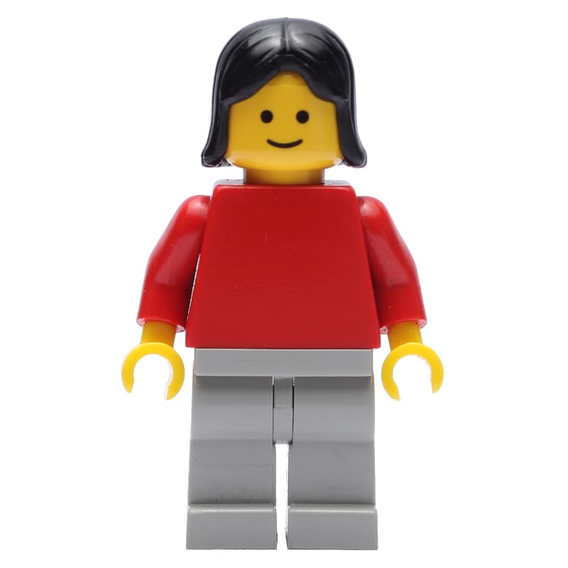 Woman - Red Torso, Light Gray Legs