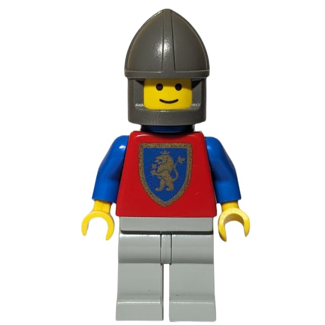 Knight (Crusader Lion) - Light Gray Legs, Plastic Cape