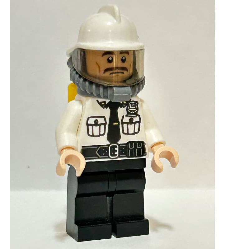 Security Guard with Helmet, Visor, and Air Tanks