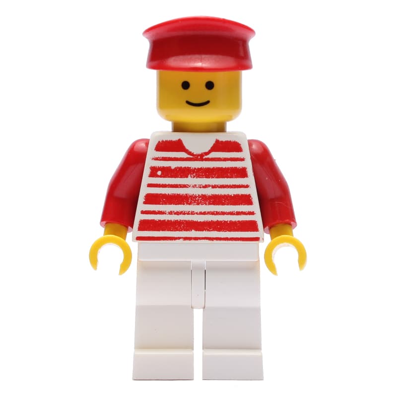 Man - Red/White Striped Shirt, Red Arms, White Legs, Red Hat