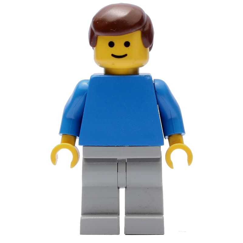 Man - Blue Torso, Light Grey Legs