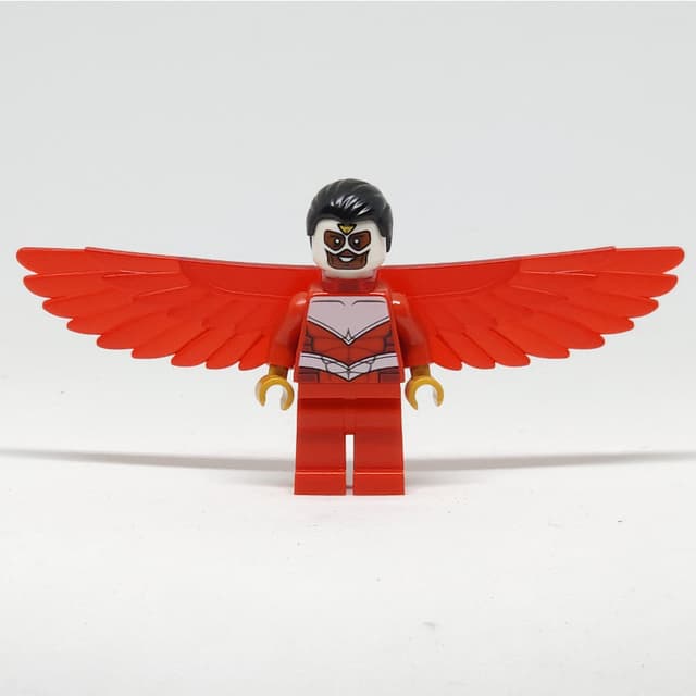 Falcon in Red and White Outfit