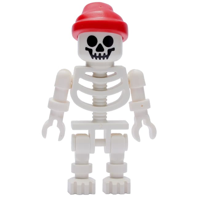 Skeleton, Standard Face, Red Bandana Hat, Ball Joint Arms