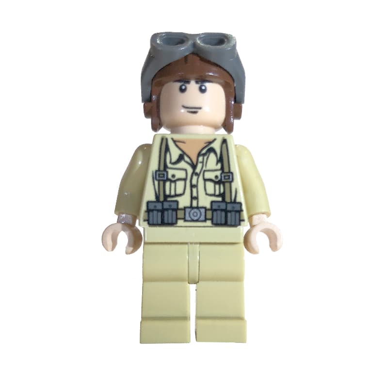 German Pilot with Helmet and Goggles