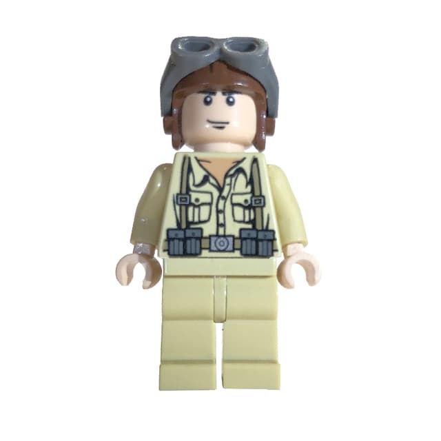 German Pilot with Helmet and Goggles