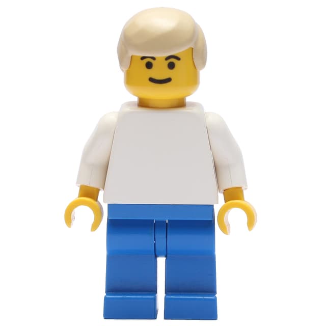Soccer Player White Torso, Blue Legs, Tan Hair