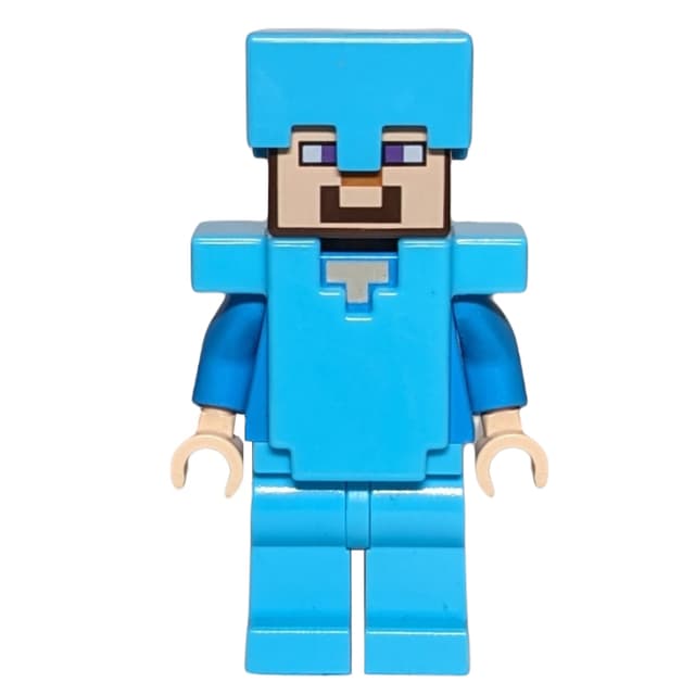 Steve in Medium Azure Helmet and Armor