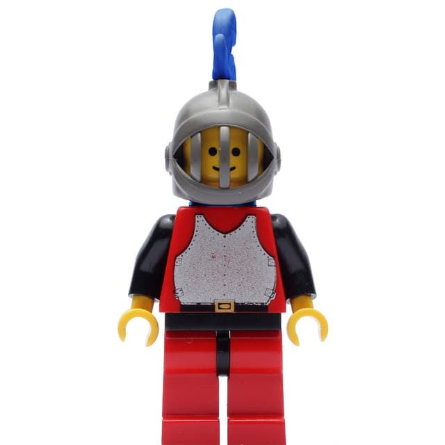 Knight (Breastplate on Red) - Red Legs, Blue Plume