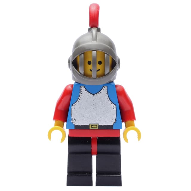 Knight (Breastplate on Blue) - Black Legs, Red Plume