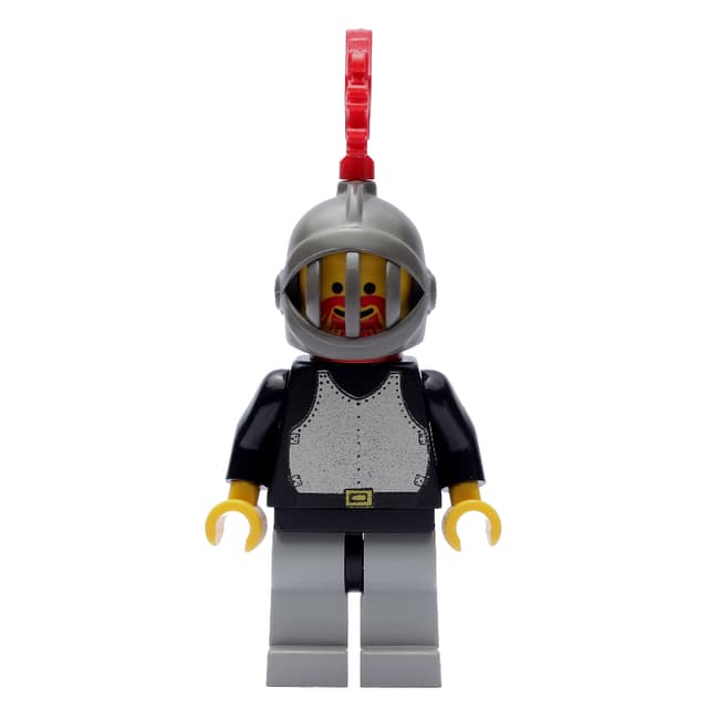 Knight (Breastplate on Black) - Light Gray Legs