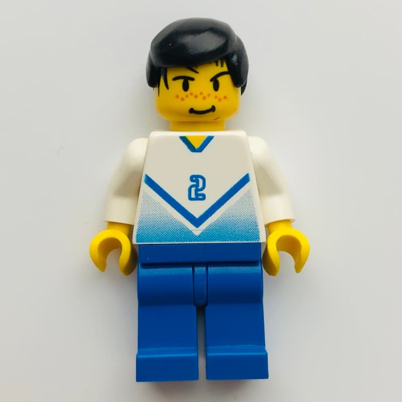 Soccer Player White Torso, Blue Legs #2