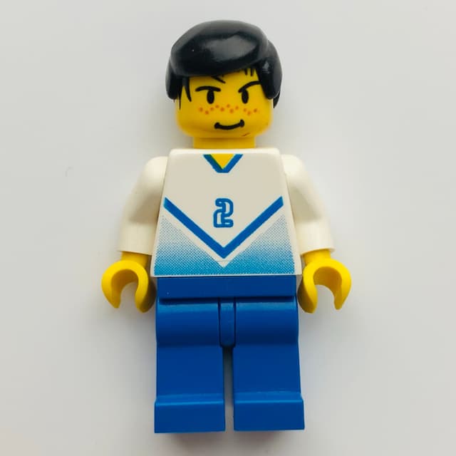 Soccer Player White Torso, Blue Legs #2