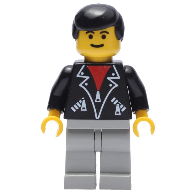 Man - Black Jacket, Light Gray Legs